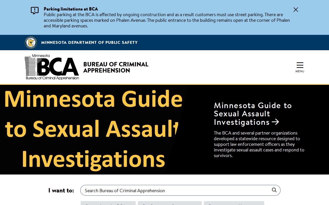 Minnesota BCA statewide warrant system and public agency information